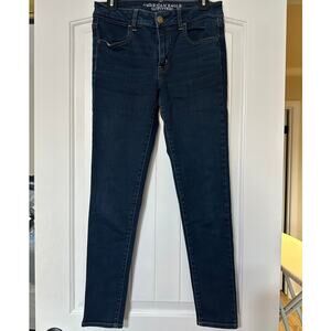 American Eagle Outfitters Jegging Skinny Jeans Womens Size 8 Dark Wash Stretch